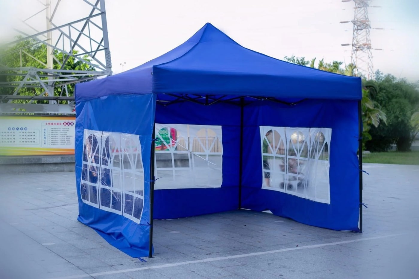 Blue 3x3m pop-up gazebo tent + with windows for sale in Kenya