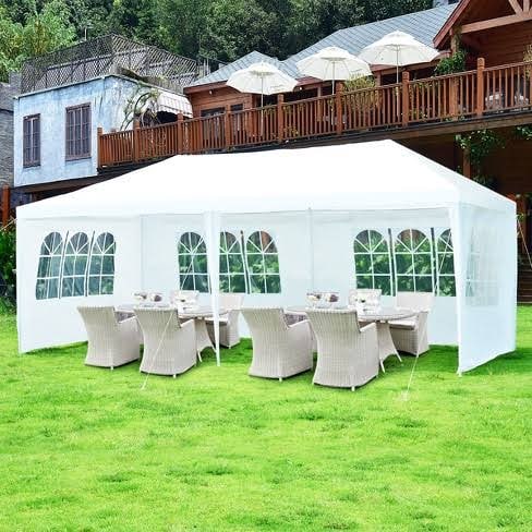 3x6m gazebo tent + with clear sidewall windows for Kenyan events